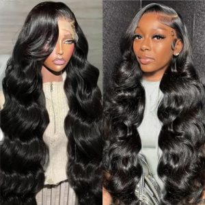 Human Hair Wig Side Part Natural Look Soft Texture Adjustable Large