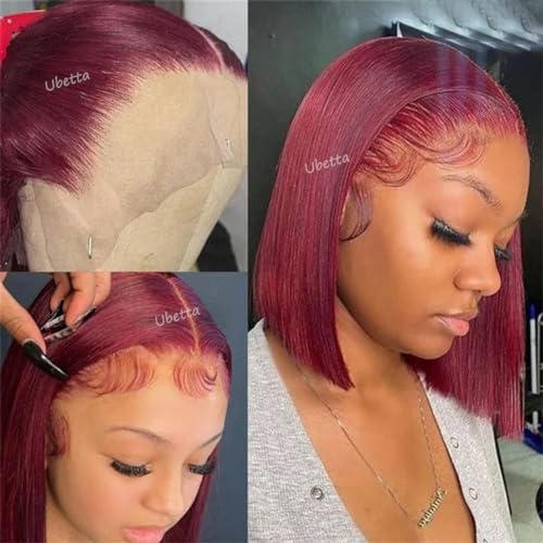 Dark Red Human Hair Wig - Image 7