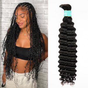 Tree braids with human hair for natural-looking extensions.