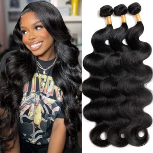 Bobbi Boss Premium Human Hair Extensions, Natural Look Bundles, 100g Volume