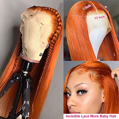 Orange Lace Front Human Hair Wig - Image 2