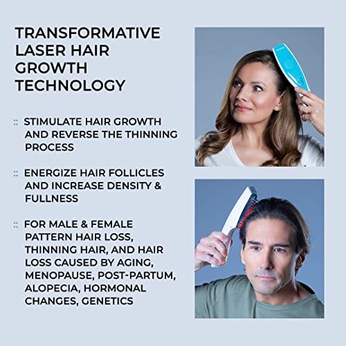 Ergonomic Laser Hair Growth Brush for Thinning Hair Gentle Bristles 100 Count - Image 3