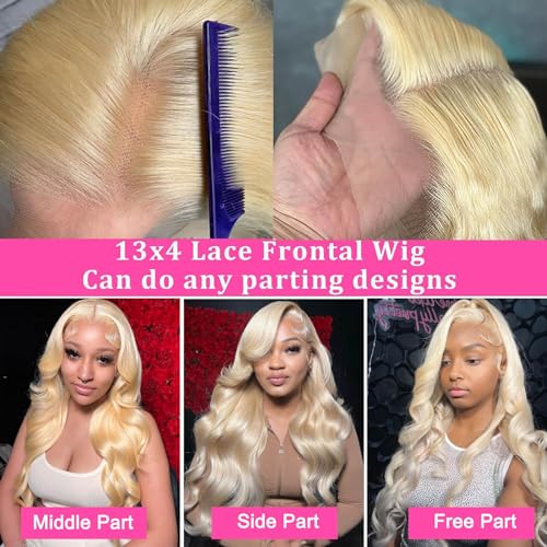 22 Inch Dark Blonde Human Hair Wig for Women Natural Look Comfortable Fit - Image 3