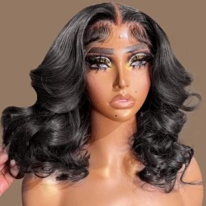 100% Human Hair Wig for Women, Natural Look, Comfortable Fit, Burgundy