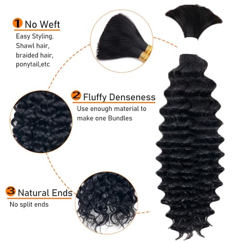 Wavy human hair braiding with wet look. - Image 2