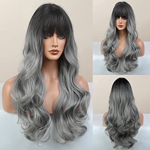 Grey Ombre Human Hair Wig for Women, 20 Inch, Natural Look & Feel - Image 5