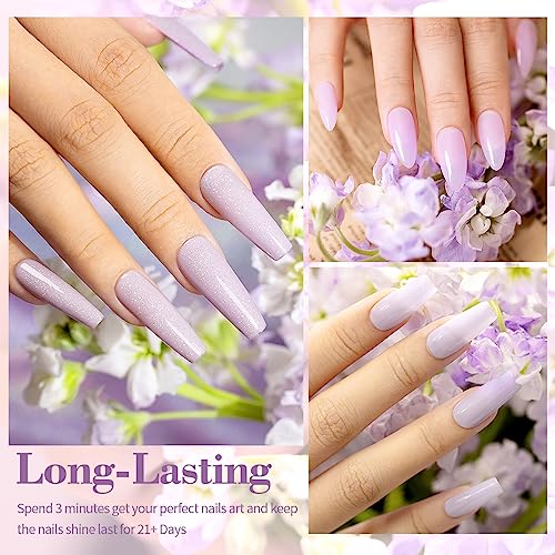 Gel polish in vibrant violet shade. - Image 4