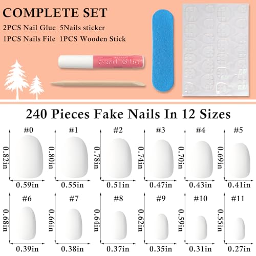 White round acrylic nails. - Image 2