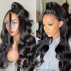 13x4 Lace Front Brazilian Human Hair Wig, Natural Black, 150% Density