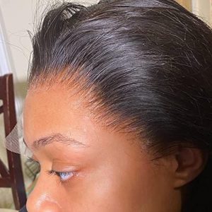 Natural Human Hair Seamless Fit Invisible Lace Wig - Comfortable Lightweight 10-Inch