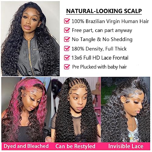 Deep wave human hair wig. - Image 7