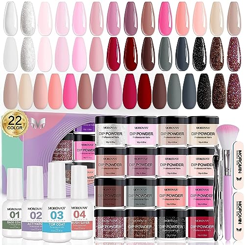 Beautiful At-Home Gel Dip Powder Nail Kit for Stylish Designs 12 Colors
