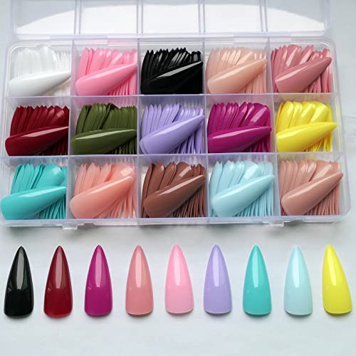 Acrylic Nails with Colored Tips - Image 5
