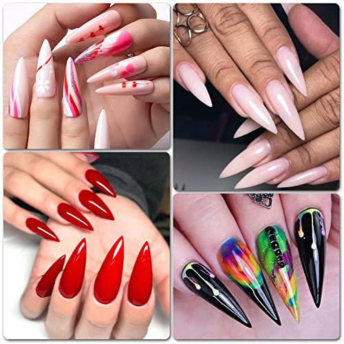 Acrylic Nails with Colored Tips - Image 6