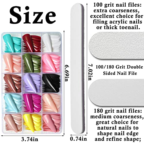 Acrylic Nails with Colored Tips - Image 4