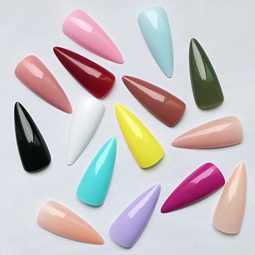 Acrylic Nails with Colored Tips - Image 3