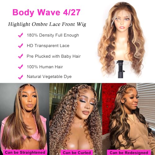 Blonde Ombre Lace Front Human Hair Wig - Image 5