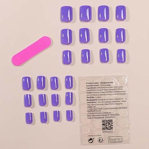 Blue coffin acrylic nails for a royal touch. - Image 3