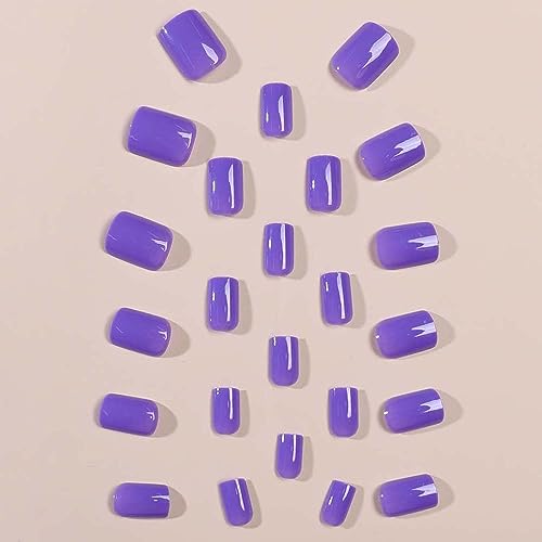 Blue coffin acrylic nails for a royal touch. - Image 2