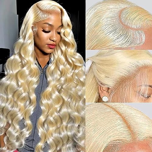 Blue Human Hair Lace Front Wig