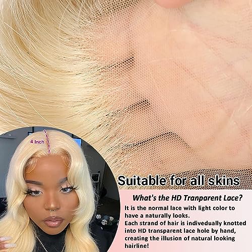 Blue Human Hair Lace Front Wig - Image 3