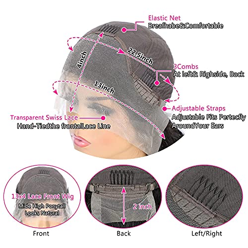 Blue human hair wig, dark shade. - Image 6