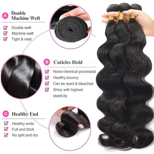 Bobbi Boss Premium Human Hair Extensions, Natural Look Bundles, 100g Volume - Image 2