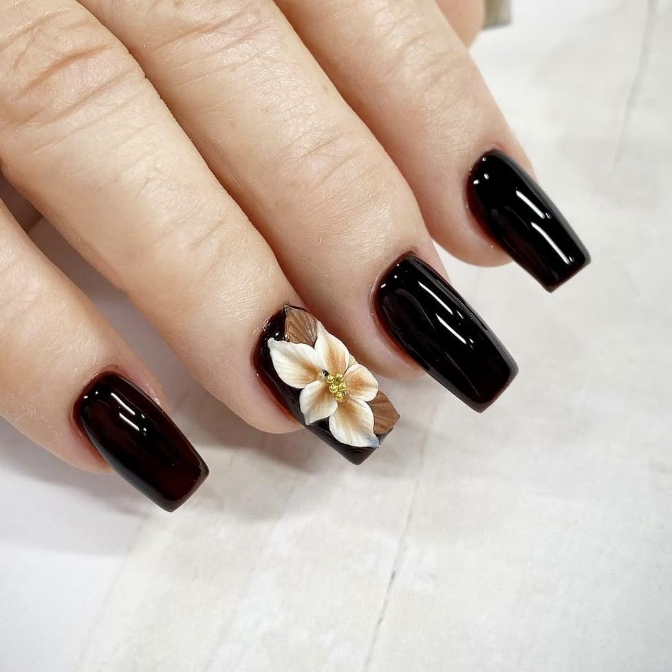 Brown Acrylic Nail Designs - Image 2
