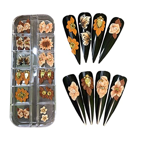 Brown Acrylic Nail Designs