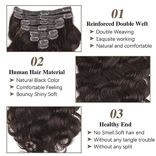 Brown Clip In Human Hair Extension - Image 3