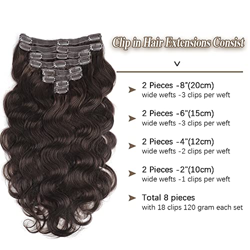 Brown Clip In Human Hair Extension - Image 2