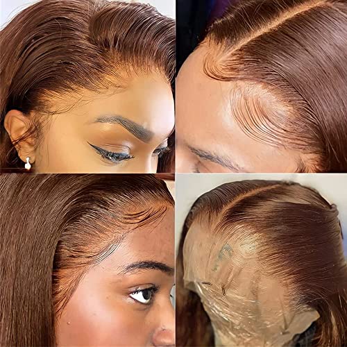 Brown Human Hair Wig in Chestnut Shade - Image 5