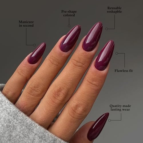 Burgundy Acrylic Nails - Image 5