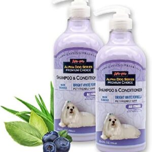 Canine hair treatment for softer, shinier fur.