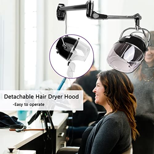 Wall Mounted Hair Dryer 1000W Professional Ionic Blow Dryer for Home Salon - Image 3