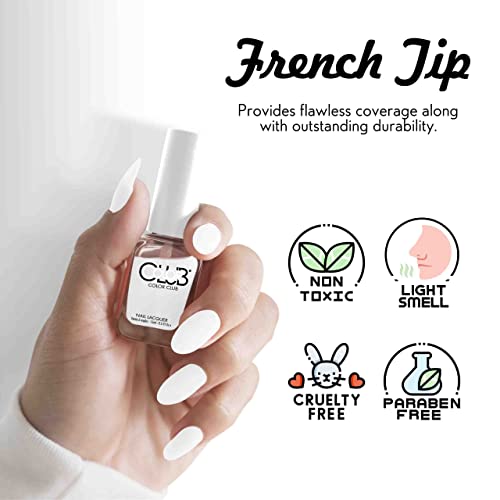 Chalky white nails post nail polish application - Image 5