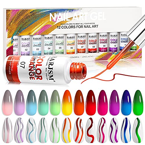 Color-changing gel polish for trendy nails.