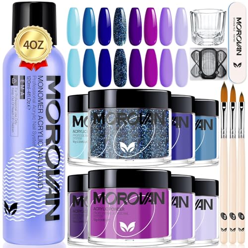 Colorful acrylic nails for a bold look.