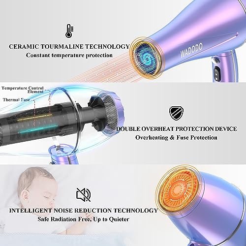 Vibrant Rainbow Hair Dryer 1875W High-Powered Fast Drying for Smooth Salon Finish - Image 5