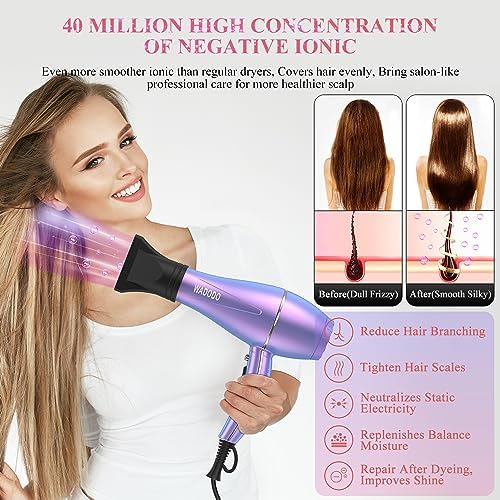 Vibrant Rainbow Hair Dryer 1875W High-Powered Fast Drying for Smooth Salon Finish - Image 4