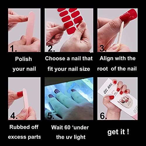 Dark Gel Nails Fashionable Trendy Designs 20 Piece Pack - Image 7