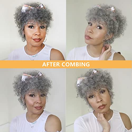 Dark Grey Human Hair Wig - Image 5