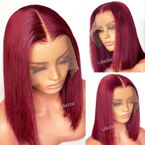 Dark Red Human Hair Wig - Image 2