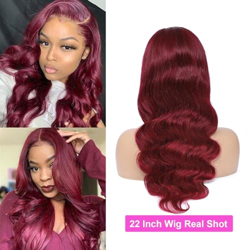 Dark Red Human Hair Wig - Image 7