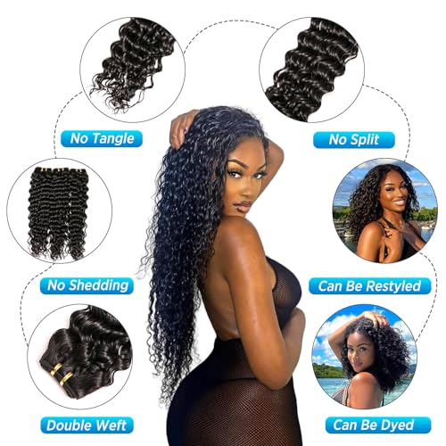 Deep wave human hair weave, loose style. - Image 6
