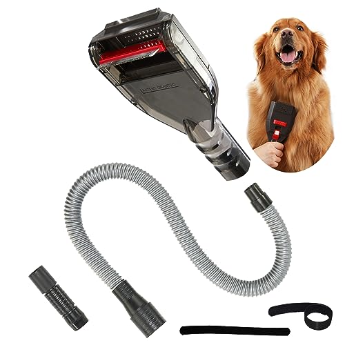 Dog hair shedding brush for removing dead hair.