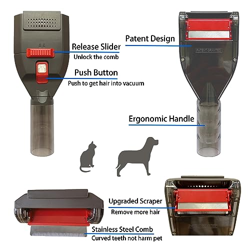 Dyson Vacuum Pet Grooming Brush Black for Effortless Pet Hair Removal - Image 7