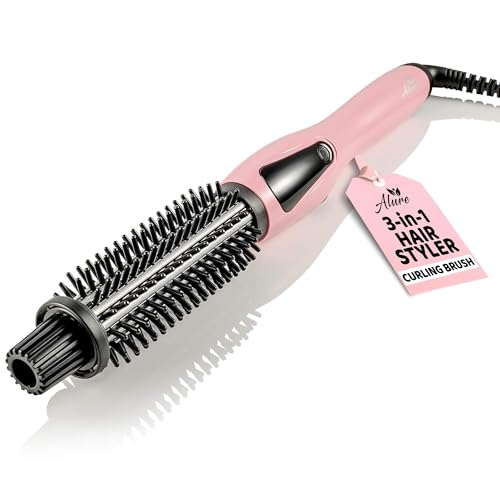 Electric ceramic hair brush for styling and smoothing hair.