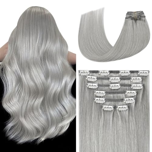 Full Head Clip In 20 Inch Human Hair Extensions for Natural Volume and Length