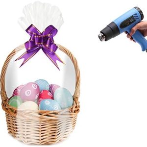 Gift Basket Shrink Wrap Roll 10 Feet with Handheld Heat Blow Dryer for Easy Sealing